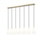Z-Lite Farrell 7 Light Linear Chandelier, 6in. W x 11in. H, Modern Gold 3043P6-7L-MGLD - alternate 1